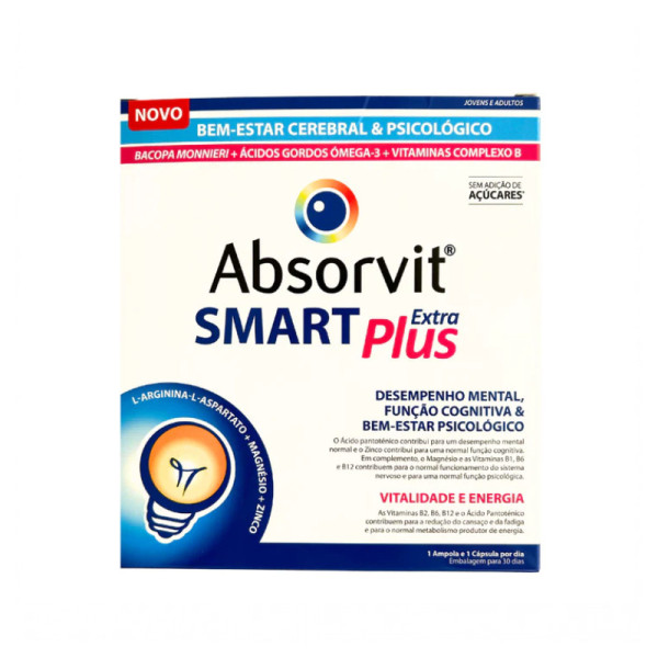 Absorvit Smart Extra Plus 30 Ampolas + 30 Cápsulas